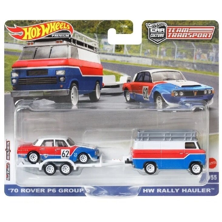 Hot Wheels Premium Team Transport ’70 Rover P6 Group 2 / HW Rally Hauler