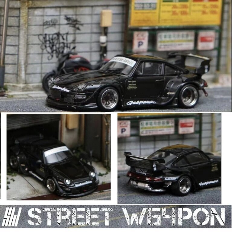 Street Weapon Modeliukas 1/64 Porsche RWB 993, black (yra Sandėlyje) Street Weapon Modeliukas 1/64 Porsche RWB 993, black (yra Sandėlyje)
