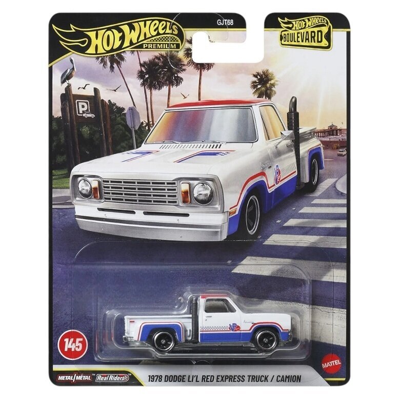 Hot Wheels Boulevard Premium 1978 Dodge Lil Red Express Truck, white/red/blue