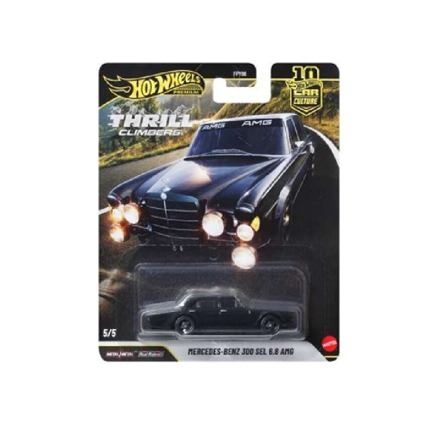 Hot Wheels Premium Thrill Climbers Mercedes-Benz 300 SEL 6.8 AMG, black