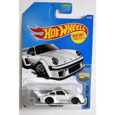 BROKEN BLISTER, CARD 9/10!!!   Hot Wheels Mainline Porsche 934.5 White Long Card