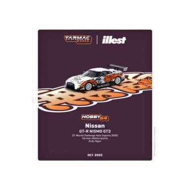 Tarmac Modeliukas Nissan GT-R Nismo GT3 GT World Challenge Asia Esports 2020 Andy Ngan #85 Tarmac Modeliukas Nissan GT-R Nismo GT3 GT World Challenge Asia Esports 2020 Andy Ngan #85