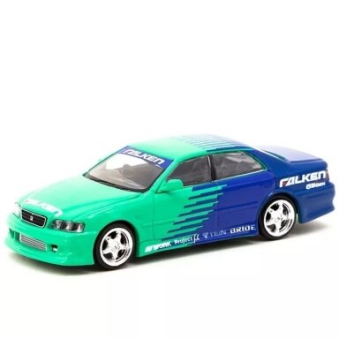 Tarmac Modeliukas Toyota Chaser JZX100 *Falken*, green/blue Tarmac Modeliukas Toyota Chaser JZX100 *Falken*, green/blue