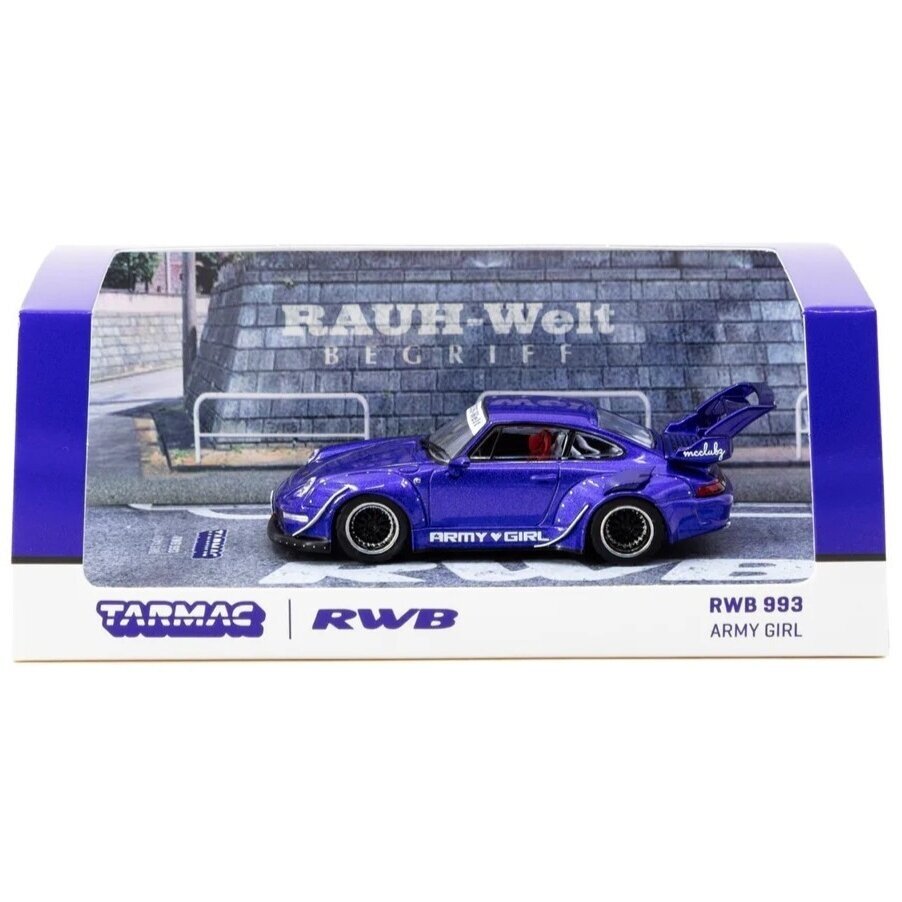 Tarmac Modeliukas 1/64 RWB 993 *ARMY GIRL*, purple (yra Sandėlyje)