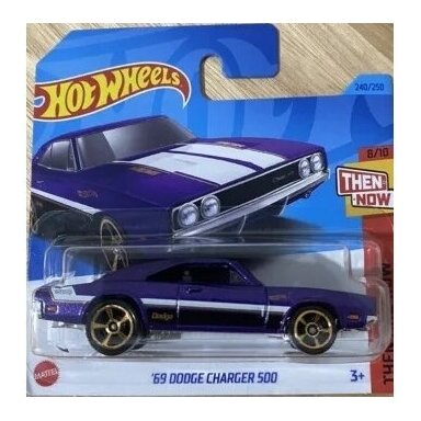 Hot Wheels Then And Now 8/10 - 69 Dodge Charger 500. 240/250. Short Card